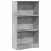 Bibliotecă, gri beton, 60x24x109 cm, lemn prelucrat - WALTI WALTI