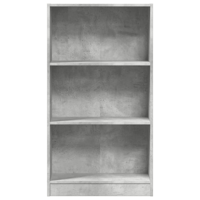 Bibliotecă, gri beton, 60x24x109 cm, lemn prelucrat - WALTI WALTI