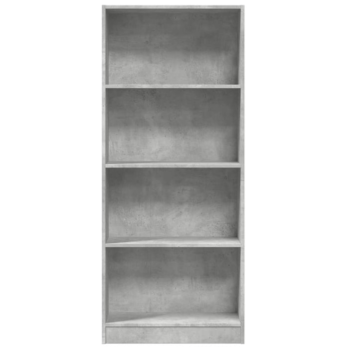 Bibliotecă, gri beton, 60x24x143 cm, lemn prelucrat - WALTI WALTI