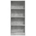 Bibliotecă, gri beton, 60x24x143 cm, lemn prelucrat - WALTI WALTI