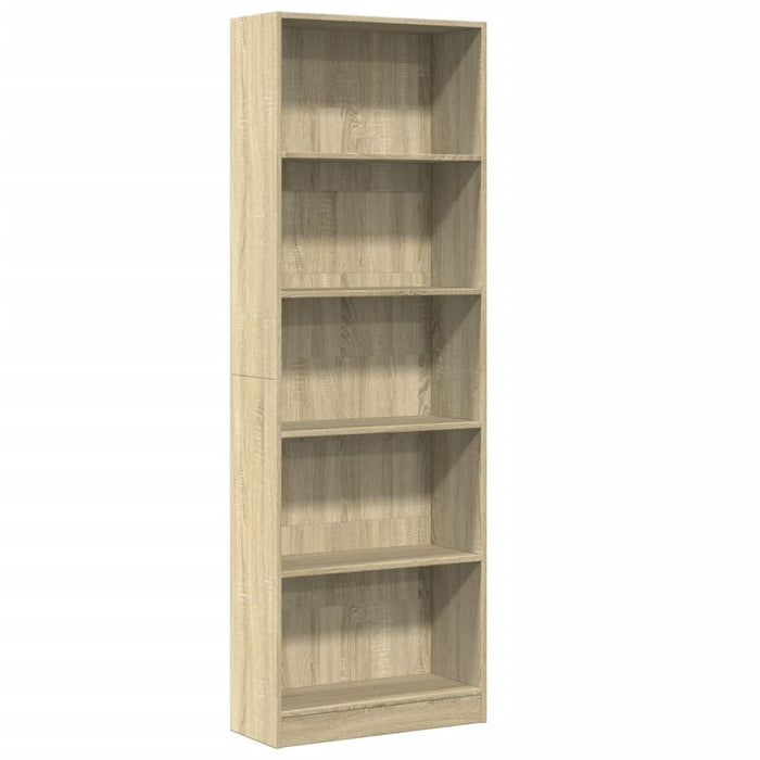 Bibliotecă, stejar sonoma, 60x24x176 cm, lemn prelucrat - WALTI WALTI