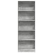 Bibliotecă, gri beton, 60x24x176 cm, lemn prelucrat - WALTI WALTI