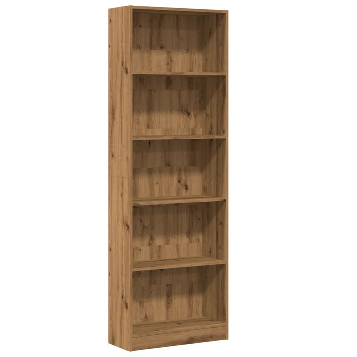 Bibliotecă, stejar artizanal, 60x24x176 cm, lemn prelucrat - WALTI WALTI