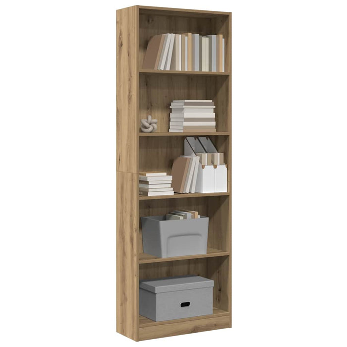 Bibliotecă stejar artizanal 60x24x176 cm lemn stratificat - WALTI WALTI