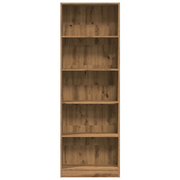 Bibliotecă, stejar artizanal, 60x24x176 cm, lemn prelucrat - WALTI WALTI