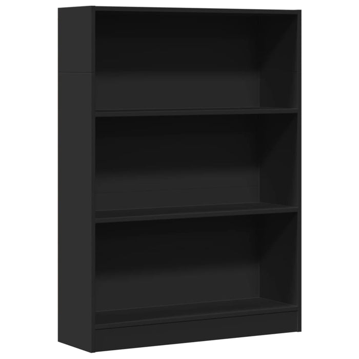 Bibliotecă, negru, 80x24x109 cm, lemn prelucrat - WALTI WALTI