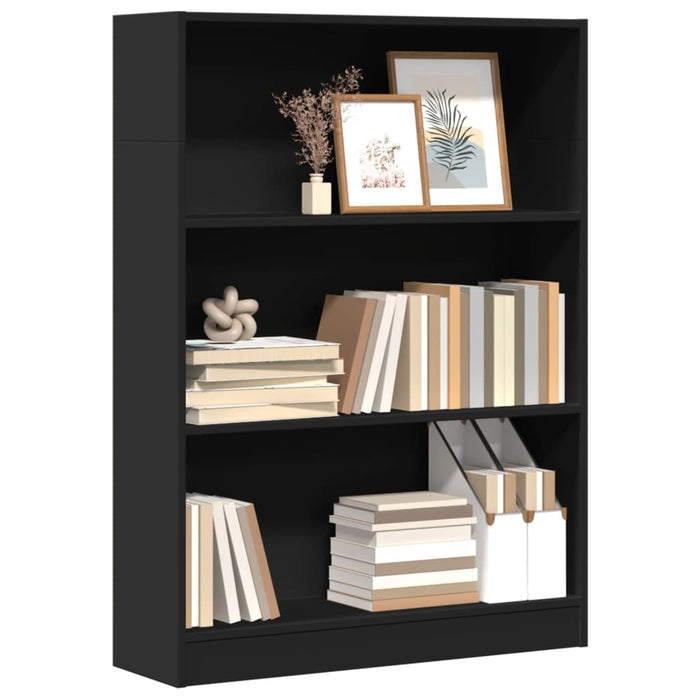 Bibliotecă, negru, 80x24x109 cm, lemn prelucrat - WALTI WALTI