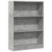 Bibliotecă, gri beton, 80x24x109 cm, lemn prelucrat - WALTI WALTI