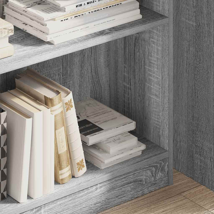 Bibliotecă, gri sonoma, 80x24x109 cm, lemn prelucrat - WALTI WALTI