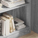 Bibliotecă, gri sonoma, 80x24x109 cm, lemn prelucrat - WALTI WALTI