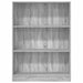 Bibliotecă, gri sonoma, 80x24x109 cm, lemn prelucrat - WALTI WALTI
