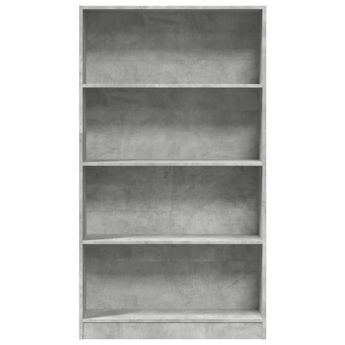 Bibliotecă, gri beton, 80x24x143 cm, lemn prelucrat - WALTI WALTI