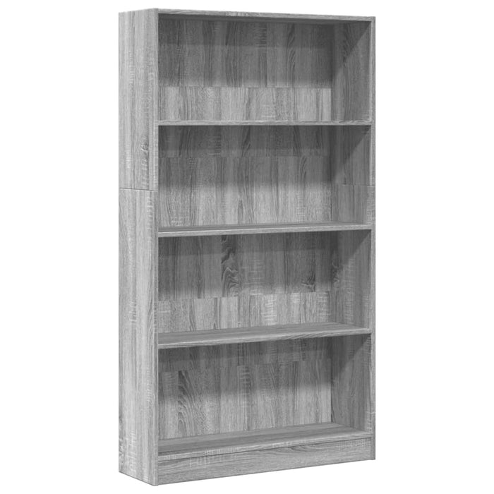 Bibliotecă, gri sonoma, 80x24x143 cm, lemn prelucrat - WALTI WALTI