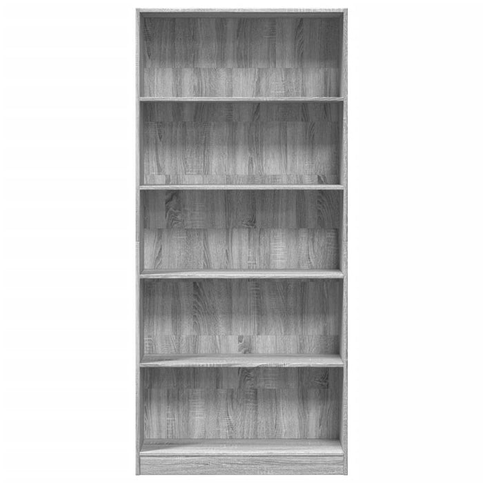 Bibliotecă, gri sonoma, 80x24x176 cm, lemn prelucrat - WALTI WALTI