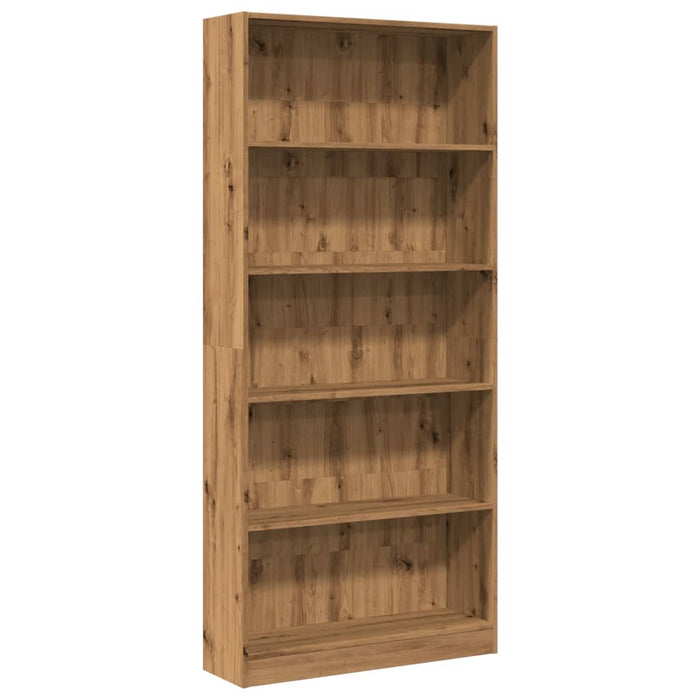 Bibliotecă, stejar artizanal, 80x24x176 cm, lemn prelucrat - WALTI WALTI