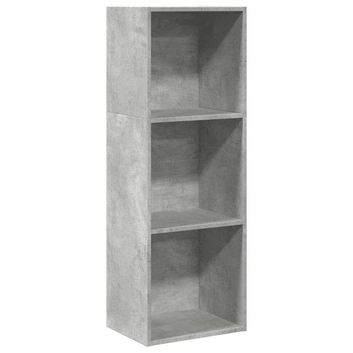 Bibliotecă, gri beton, 40x30x114 cm, lemn prelucrat - WALTI WALTI