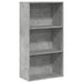 Bibliotecă, gri beton, 60x30x114 cm, lemn prelucrat - WALTI WALTI