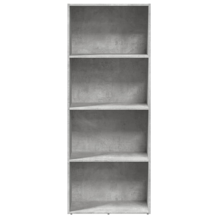 Bibliotecă, gri beton, 60x30x152 cm, lemn prelucrat - WALTI WALTI