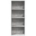 Bibliotecă, gri beton, 60x30x152 cm, lemn prelucrat - WALTI WALTI