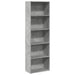 Bibliotecă, gri beton, 60x30x189 cm, lemn prelucrat - WALTI WALTI