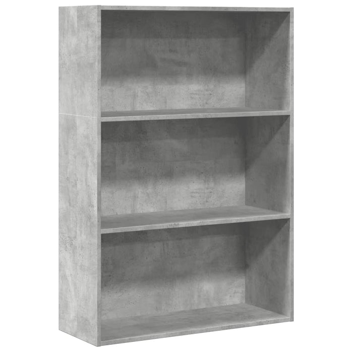 Bibliotecă, gri beton, 80x30x114 cm, lemn prelucrat - WALTI WALTI