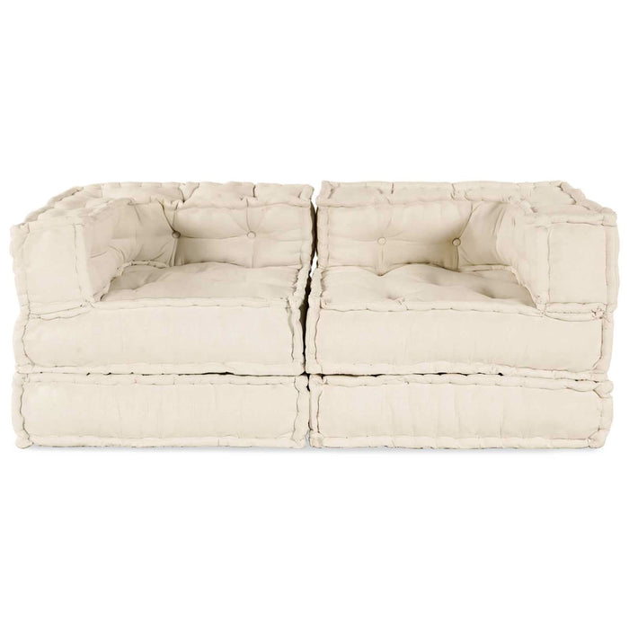 Canapea modulară 2 pcs Crem 140 x 70 x 56 cm țesătură - WALTI WALTI