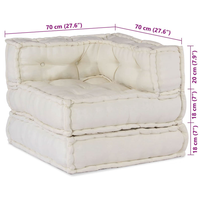Canapea modulară 2 pcs Crem 140 x 70 x 56 cm țesătură - WALTI WALTI