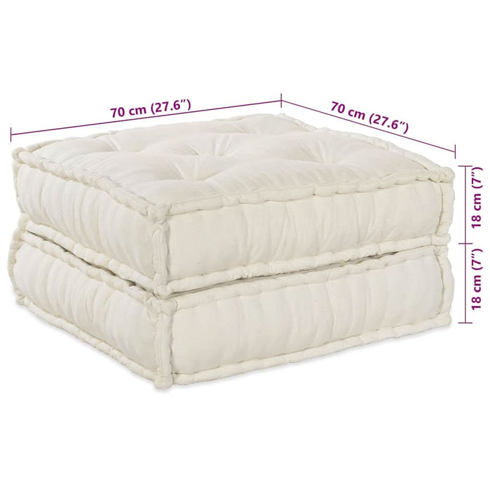 Pernă 2 pcs Crem 70 x 70 x 36 cm Poliester - WALTI WALTI
