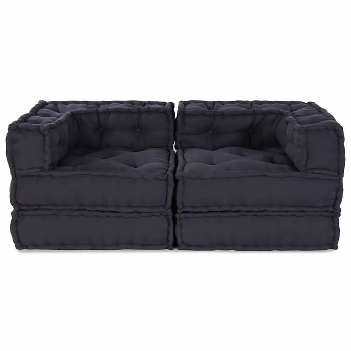 Pernă 2 pcs Antracit 70 x 70 x 54 cm Poliester - WALTI WALTI