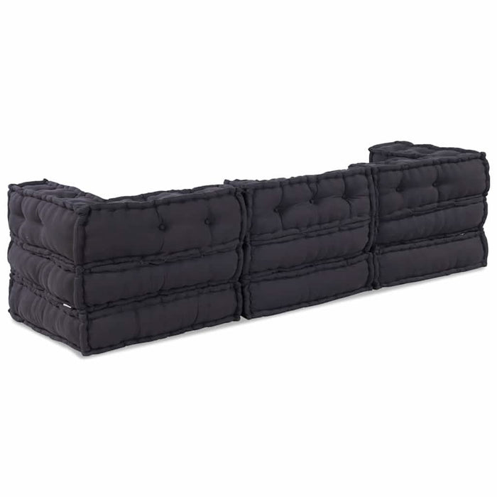 Pernă 3 pcs Antracit 70 x 70 x 54 cm Poliester - WALTI WALTI