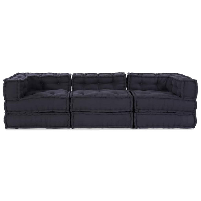 Pernă 3 pcs Antracit 70 x 70 x 54 cm Poliester - WALTI WALTI
