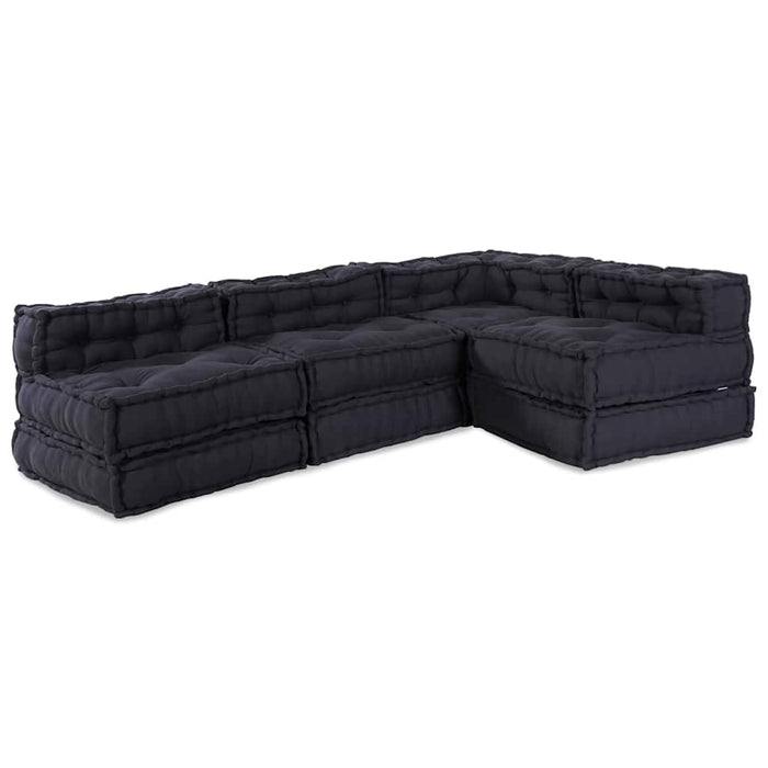 Pernă 4 pcs Antracit 70 x 70 x 54 cm Poliester - WALTI WALTI