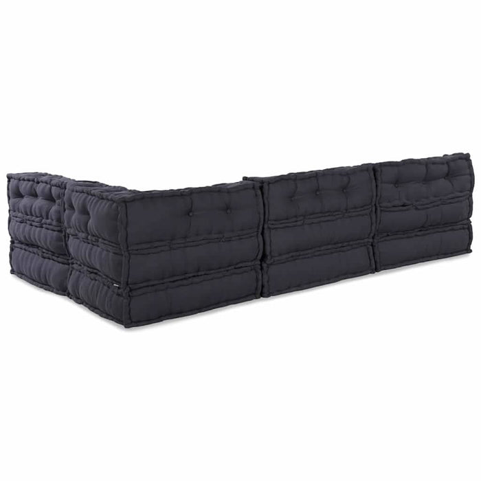 Pernă 4 pcs Antracit 70 x 70 x 54 cm Poliester - WALTI WALTI