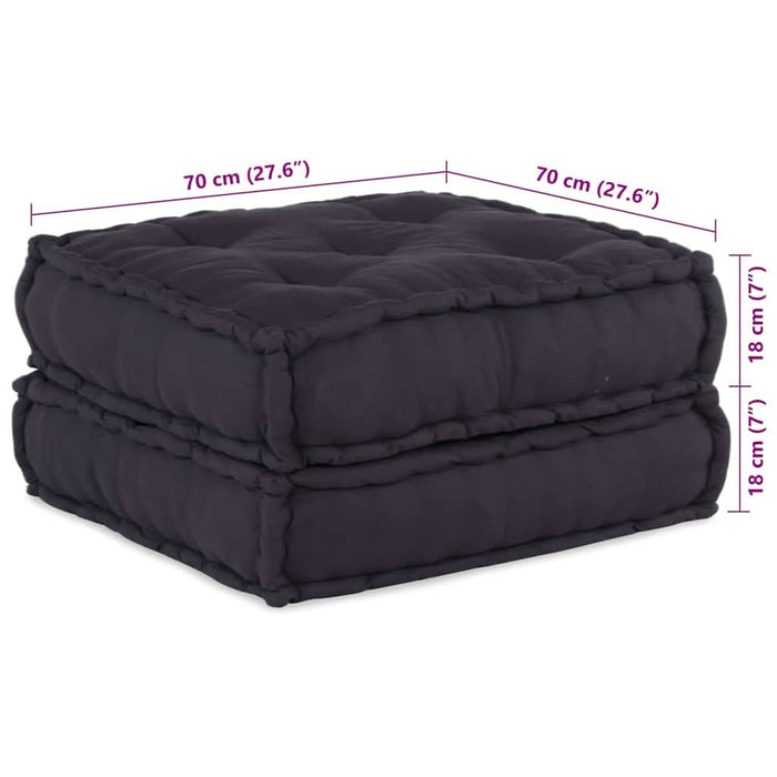 Pernă 2 pcs Antracit 70 x 70 x 36 cm Poliester - WALTI WALTI
