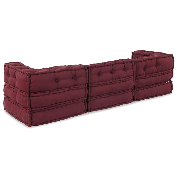 Unitate de canapea modulară 3 pcs Bordo Țesătură WALTI