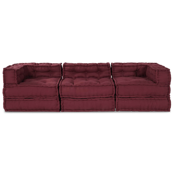 Unitate de canapea modulară 3 pcs Bordo Țesătură WALTI