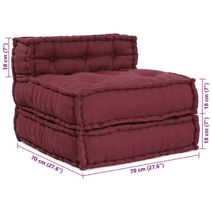 Unitate de canapea modulară 4 pcs Bordo Țesătură WALTI