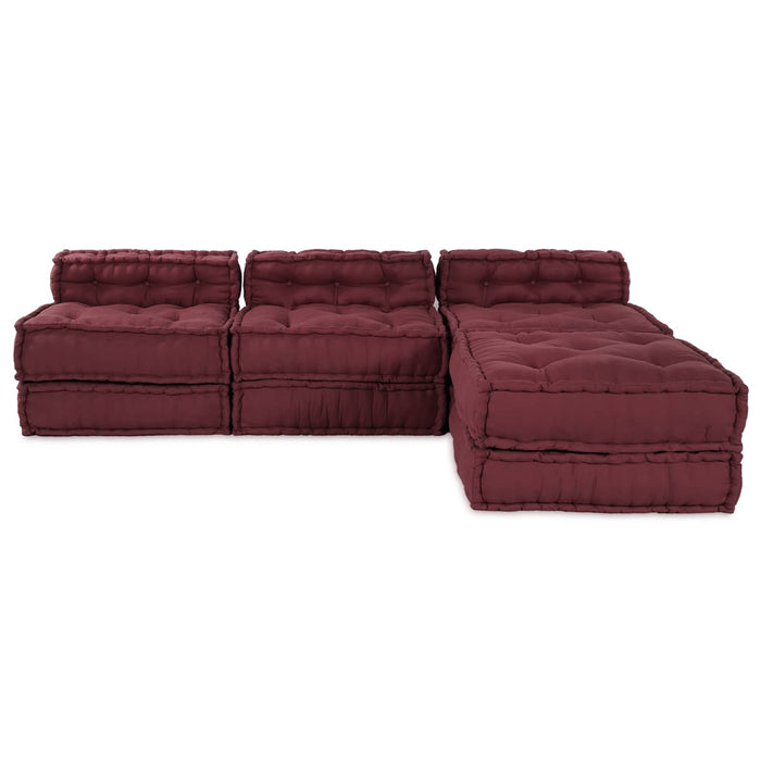 Unitate de canapea modulară 4 pcs Bordo Țesătură WALTI