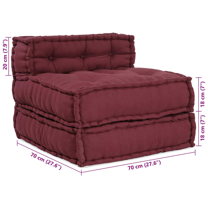 Unitate de canapea modulară 4 pcs Bordo Țesătură WALTI