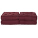 Pernă 2 pcs Roșu 70 x 70 x 36 cm Poliester - WALTI WALTI