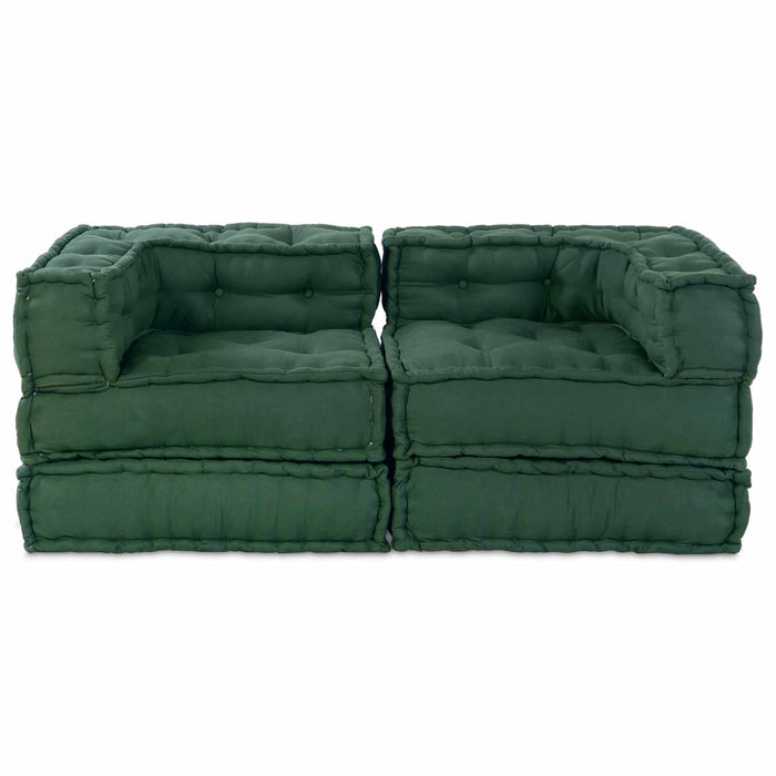 Unitate de canapea modulară 2 pcs Verde 140 x 70 x 56 cm WALTI