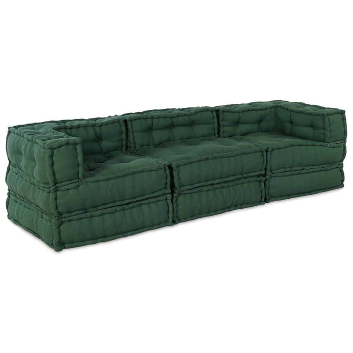 Unitate de canapea modulară 3 pcs Verde Țesătură WALTI