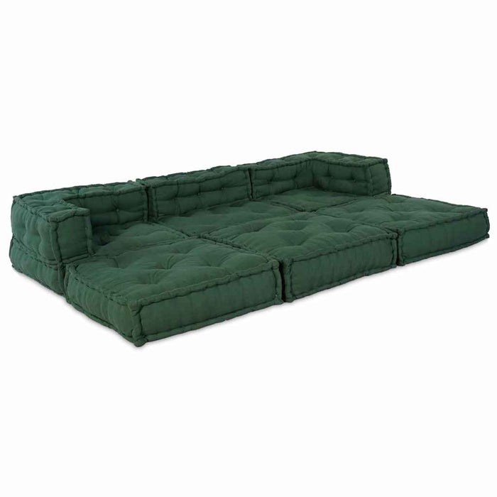 Unitate de canapea modulară 3 pcs Verde Țesătură WALTI