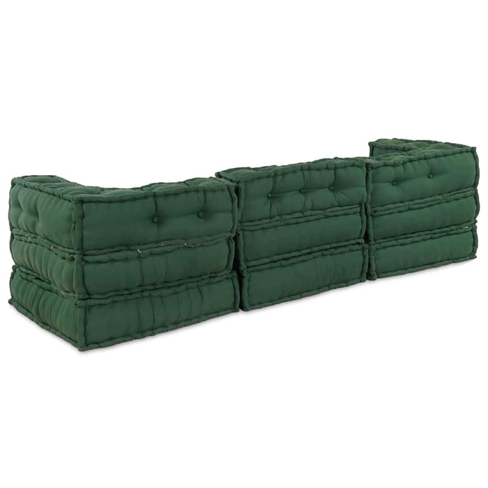 Unitate de canapea modulară 3 pcs Verde Țesătură WALTI