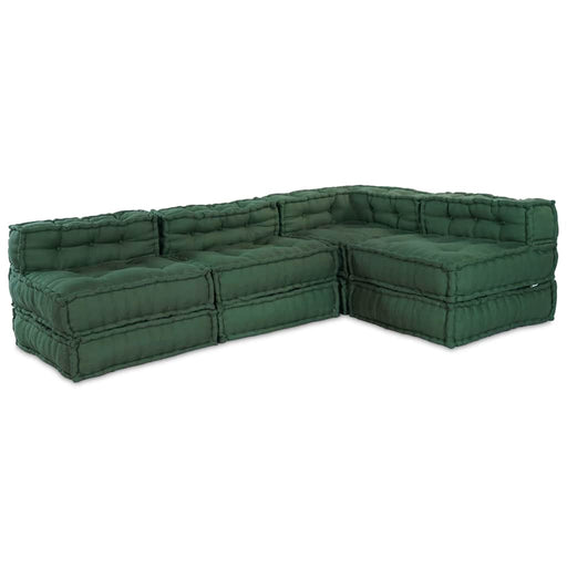 Unitate de canapea modulară 4 pcs Verde Țesătură - WALTI WALTI