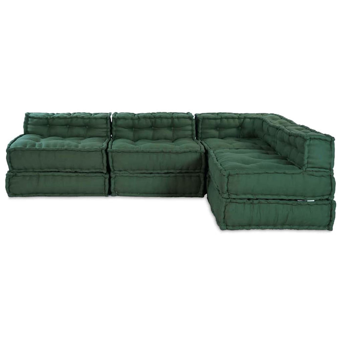 Unitate de canapea modulară 4 pcs Verde Țesătură WALTI