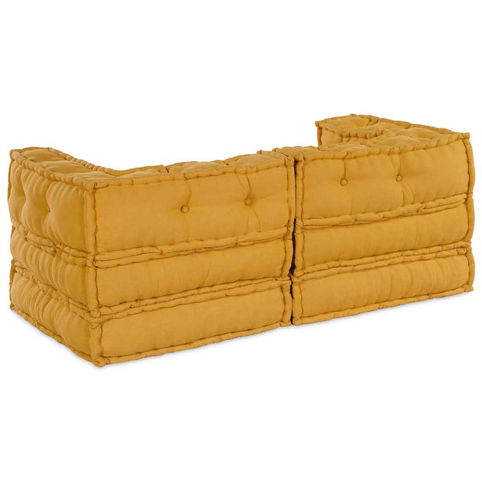 Unitate de canapea modulară 2 pcs Galben 140 x 70 x 56 cm WALTI