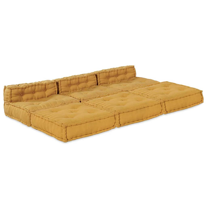 Unitate de canapea modulară 4 pcs Galben Țesătură WALTI