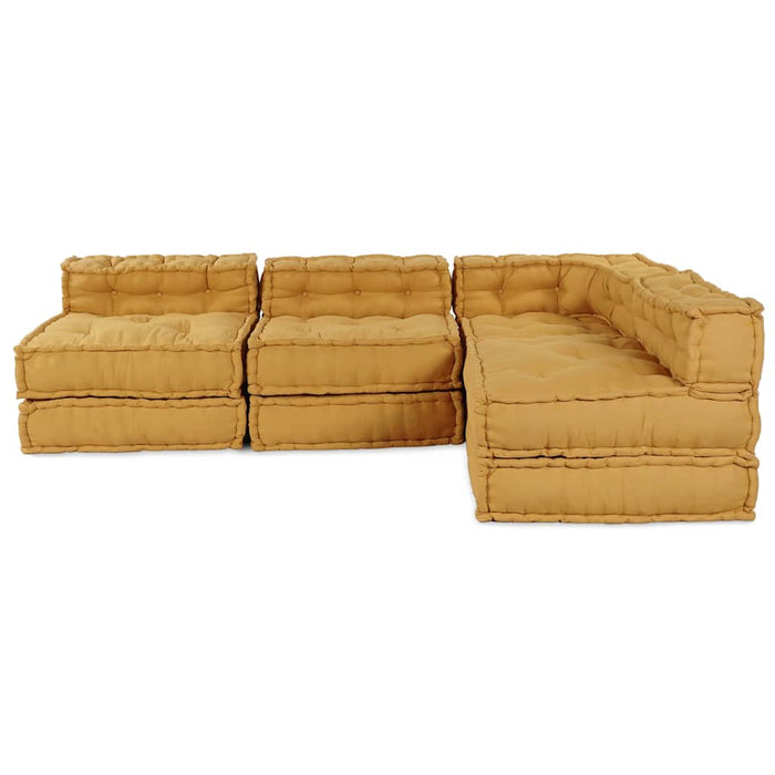 Unitate de canapea modulară 4 pcs Galben Țesătură WALTI