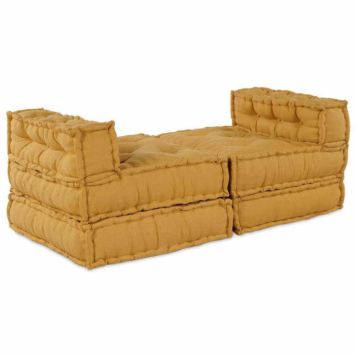 Unitate de canapea modulară 4 pcs Galben Țesătură WALTI